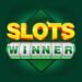 bold caption slots winner and green background